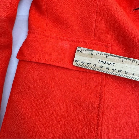 J.CREW RHODES BLAZER Size 8 Fiery Sunset IN LINEN E9766 - Picture 16 of 16